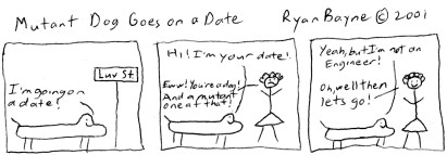Mutant Dog Goes on a Date Iron Warrior, Winter 2001, Issue 2